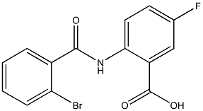 2-[(2-bromobenzoyl)amino]-5-fluorobenzoic acid Struktur