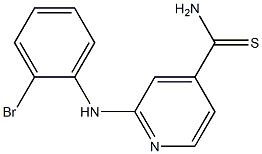 2-[(2-bromophenyl)amino]pyridine-4-carbothioamide Struktur