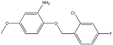 2-[(2-chloro-4-fluorophenyl)methoxy]-5-methoxyaniline Struktur