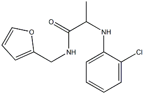 2-[(2-chlorophenyl)amino]-N-(furan-2-ylmethyl)propanamide Struktur