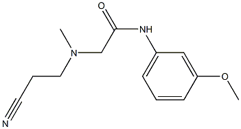 2-[(2-cyanoethyl)(methyl)amino]-N-(3-methoxyphenyl)acetamide Struktur