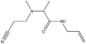 2-[(2-cyanoethyl)(methyl)amino]-N-(prop-2-en-1-yl)propanamide Struktur