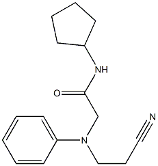 2-[(2-cyanoethyl)(phenyl)amino]-N-cyclopentylacetamide Struktur