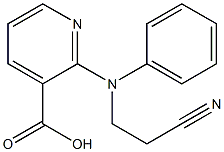 2-[(2-cyanoethyl)(phenyl)amino]pyridine-3-carboxylic acid Struktur