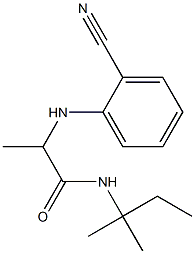 2-[(2-cyanophenyl)amino]-N-(2-methylbutan-2-yl)propanamide Struktur