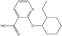 2-[(2-ethylcyclohexyl)oxy]pyridine-3-carboxylic acid Struktur