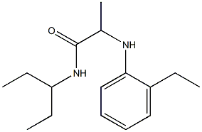 2-[(2-ethylphenyl)amino]-N-(pentan-3-yl)propanamide Struktur