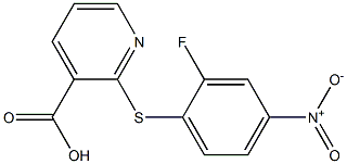 2-[(2-fluoro-4-nitrophenyl)sulfanyl]pyridine-3-carboxylic acid Struktur