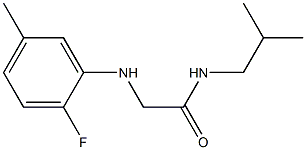 2-[(2-fluoro-5-methylphenyl)amino]-N-(2-methylpropyl)acetamide Struktur