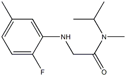 2-[(2-fluoro-5-methylphenyl)amino]-N-methyl-N-(propan-2-yl)acetamide Struktur