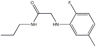 2-[(2-fluoro-5-methylphenyl)amino]-N-propylacetamide Struktur