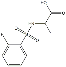 2-[(2-fluorobenzene)sulfonamido]propanoic acid Struktur