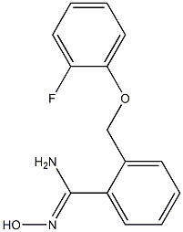 2-[(2-fluorophenoxy)methyl]-N'-hydroxybenzenecarboximidamide Struktur