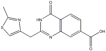 2-[(2-methyl-1,3-thiazol-4-yl)methyl]-4-oxo-3,4-dihydroquinazoline-7-carboxylic acid Struktur