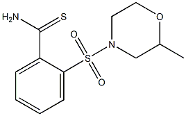 2-[(2-methylmorpholine-4-)sulfonyl]benzene-1-carbothioamide Struktur