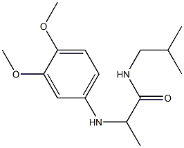 2-[(3,4-dimethoxyphenyl)amino]-N-(2-methylpropyl)propanamide Struktur