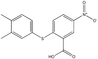 2-[(3,4-dimethylphenyl)sulfanyl]-5-nitrobenzoic acid Struktur