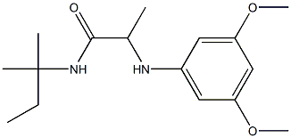 2-[(3,5-dimethoxyphenyl)amino]-N-(2-methylbutan-2-yl)propanamide Struktur