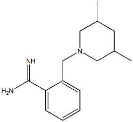 2-[(3,5-dimethylpiperidin-1-yl)methyl]benzenecarboximidamide Struktur