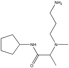 2-[(3-aminopropyl)(methyl)amino]-N-cyclopentylpropanamide Struktur