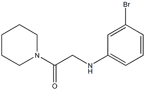 2-[(3-bromophenyl)amino]-1-(piperidin-1-yl)ethan-1-one Struktur