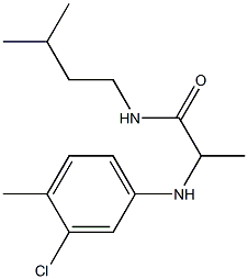 2-[(3-chloro-4-methylphenyl)amino]-N-(3-methylbutyl)propanamide Struktur