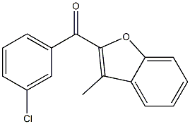 2-[(3-chlorophenyl)carbonyl]-3-methyl-1-benzofuran Struktur