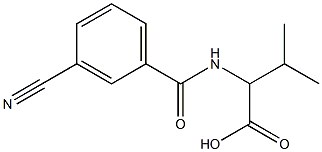 2-[(3-cyanophenyl)formamido]-3-methylbutanoic acid Struktur