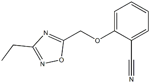 2-[(3-ethyl-1,2,4-oxadiazol-5-yl)methoxy]benzonitrile Struktur