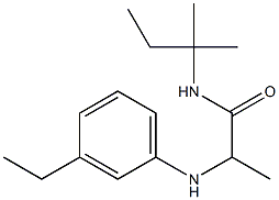 2-[(3-ethylphenyl)amino]-N-(2-methylbutan-2-yl)propanamide Struktur