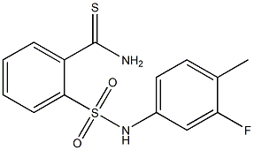 2-[(3-fluoro-4-methylphenyl)sulfamoyl]benzene-1-carbothioamide Struktur