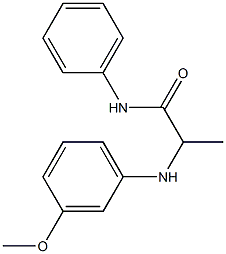 2-[(3-methoxyphenyl)amino]-N-phenylpropanamide Struktur