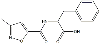 2-[(3-methyl-1,2-oxazol-5-yl)formamido]-3-phenylpropanoic acid Struktur