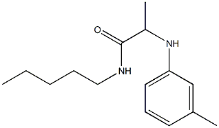 2-[(3-methylphenyl)amino]-N-pentylpropanamide Struktur