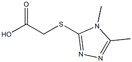 2-[(4,5-dimethyl-4H-1,2,4-triazol-3-yl)sulfanyl]acetic acid Struktur