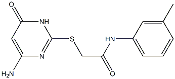 2-[(4-amino-6-oxo-1,6-dihydropyrimidin-2-yl)sulfanyl]-N-(3-methylphenyl)acetamide Struktur