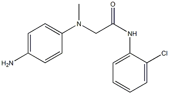 2-[(4-aminophenyl)(methyl)amino]-N-(2-chlorophenyl)acetamide Struktur