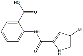 2-[(4-bromo-1H-pyrrole-2-)(methyl)amido]benzoic acid Struktur