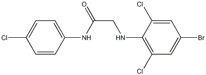 2-[(4-bromo-2,6-dichlorophenyl)amino]-N-(4-chlorophenyl)acetamide Struktur