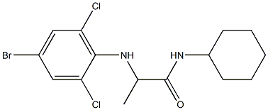 2-[(4-bromo-2,6-dichlorophenyl)amino]-N-cyclohexylpropanamide Struktur