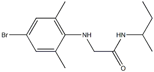 2-[(4-bromo-2,6-dimethylphenyl)amino]-N-(butan-2-yl)acetamide Struktur