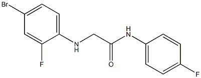 2-[(4-bromo-2-fluorophenyl)amino]-N-(4-fluorophenyl)acetamide Struktur