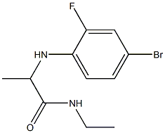 2-[(4-bromo-2-fluorophenyl)amino]-N-ethylpropanamide Struktur