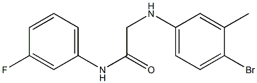 2-[(4-bromo-3-methylphenyl)amino]-N-(3-fluorophenyl)acetamide Struktur