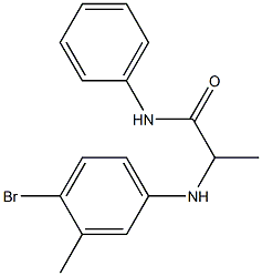 2-[(4-bromo-3-methylphenyl)amino]-N-phenylpropanamide Struktur