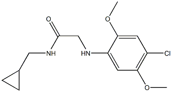 2-[(4-chloro-2,5-dimethoxyphenyl)amino]-N-(cyclopropylmethyl)acetamide Struktur