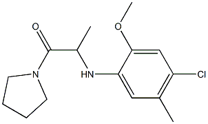 2-[(4-chloro-2-methoxy-5-methylphenyl)amino]-1-(pyrrolidin-1-yl)propan-1-one Struktur