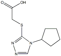 2-[(4-cyclopentyl-4H-1,2,4-triazol-3-yl)sulfanyl]acetic acid Struktur