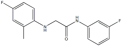 2-[(4-fluoro-2-methylphenyl)amino]-N-(3-fluorophenyl)acetamide Struktur