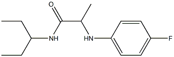 2-[(4-fluorophenyl)amino]-N-(pentan-3-yl)propanamide Struktur